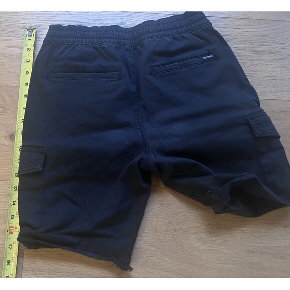 Hollister Shorts Men's XS Advanced Stretch Pull On Raw Hem Jogger 9 Black - Picture 8 of 9